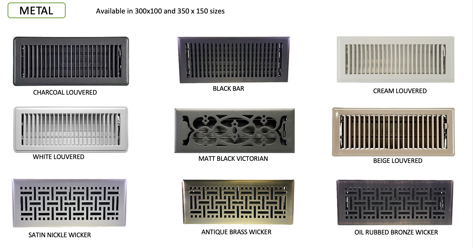 FLOOR GRILLES NZ HVAC Supplies LTD